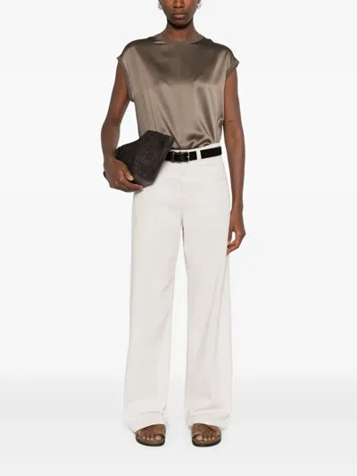 Brunello Cucinelli Women Dyed Pants In White