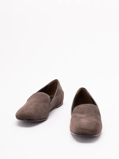 Brunello Cucinelli Women Suede Loafers With Monili Detail