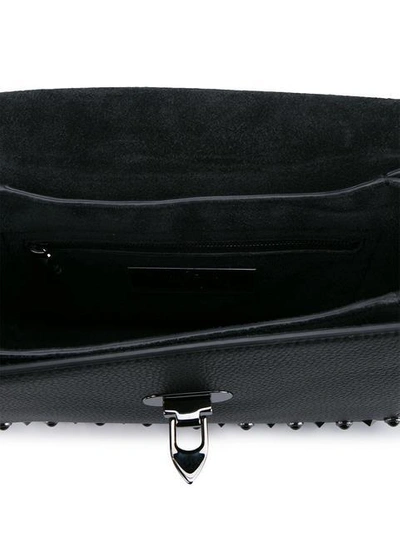 Shop Valentino Garavani 'rockstud Rolling Noir' Shoulder Bag