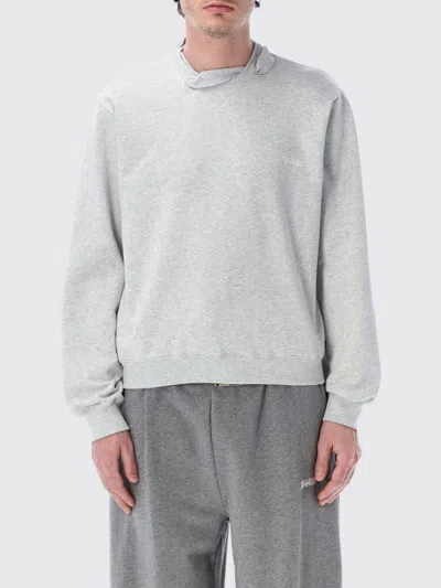 Magliano Crew Neck Fleece Braided In Gray