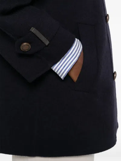 Brunello Cucinelli Double-breasted Coat In Black