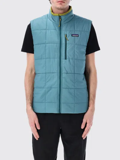 Patagonia Quilted Lightweight Sleeveless Vest Pockets In Blue