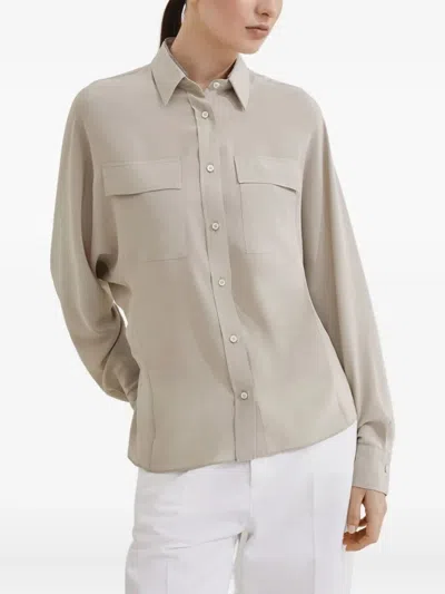 Brunello Cucinelli Women Shirt In Gray