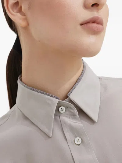 Brunello Cucinelli Women Shirt In Gray