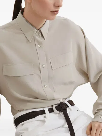 Brunello Cucinelli Women Shirt In Gray