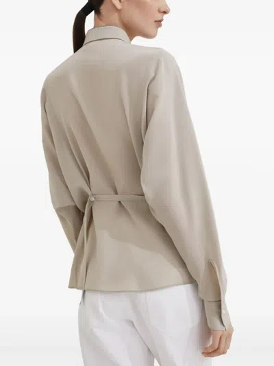 Brunello Cucinelli Women Shirt In Gray