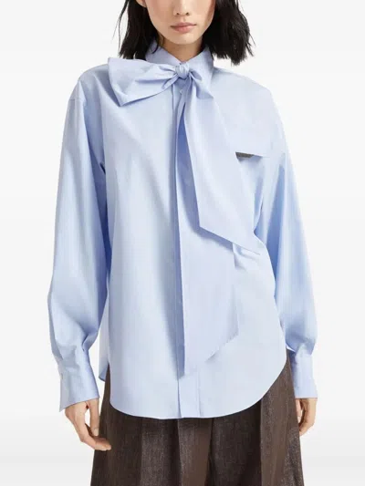 Brunello Cucinelli Women Shirt In Blue