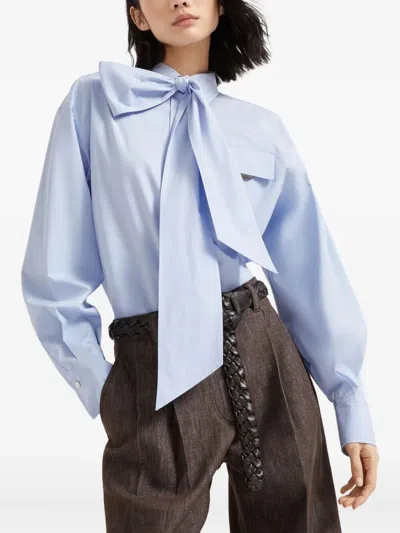 Brunello Cucinelli Women Shirt In Blue