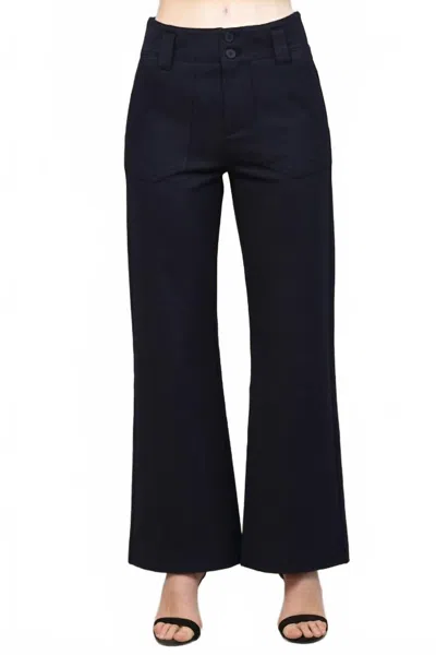 Fate Pointe Flare Pants In Navy In Black
