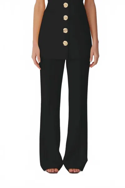 The Wolf Gang Irida Bootcut Pant In Noir In Black