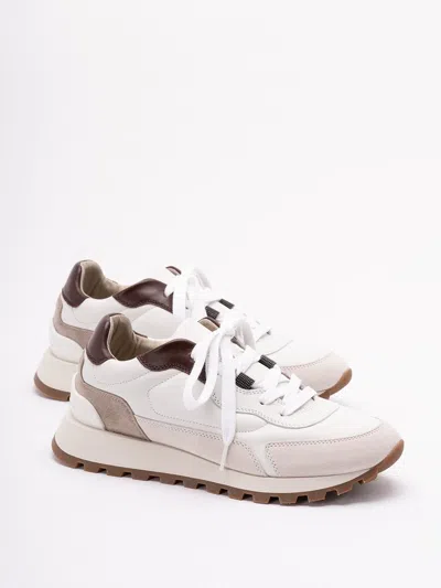 Brunello Cucinelli Lace-up Sneakers In Multi