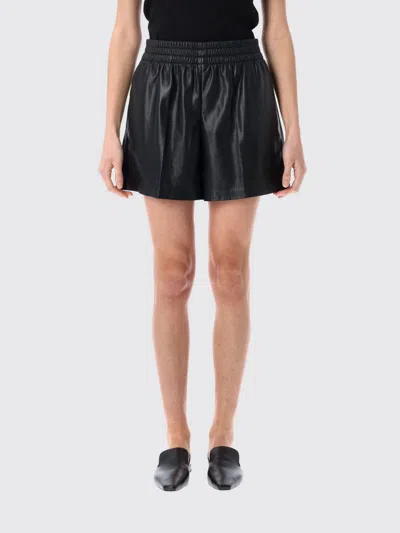Anine Bing High-rise Vegan Leather Shorts With Elastic Waistband In Black
