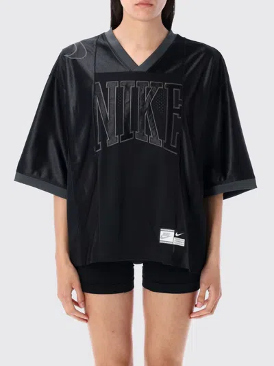 Nike Sportswear Street Oversize Short Sleeeve Graphic Jersey In Black