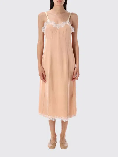 Carven Peony Lingerie Dress With Adjustable Straps In Pink