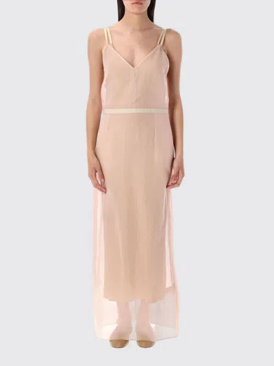 Carven Beige Open-back Slip Maxi Dress