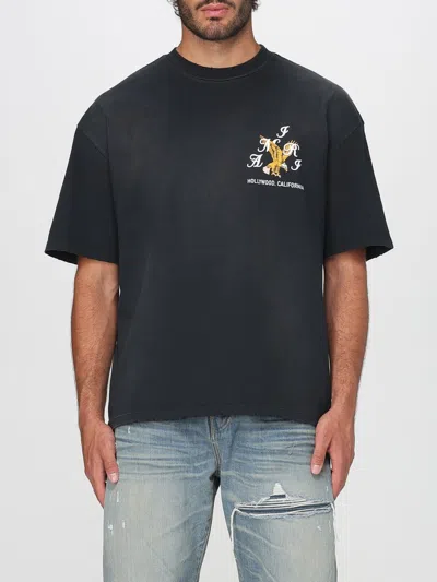 Amiri Eagle Crystal Embellished Oversize Graphic T-shirt In Black