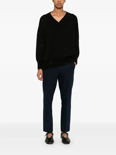 Brunello Cucinelli Sequin-embellished Sweater In Black
