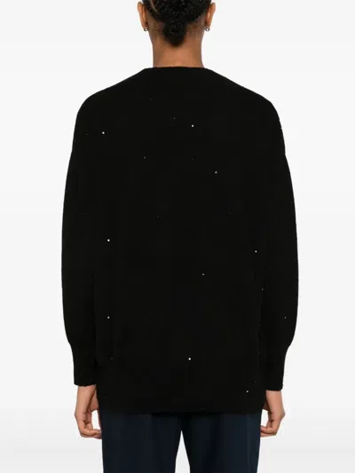 Brunello Cucinelli Sequin-embellished Sweater In Black