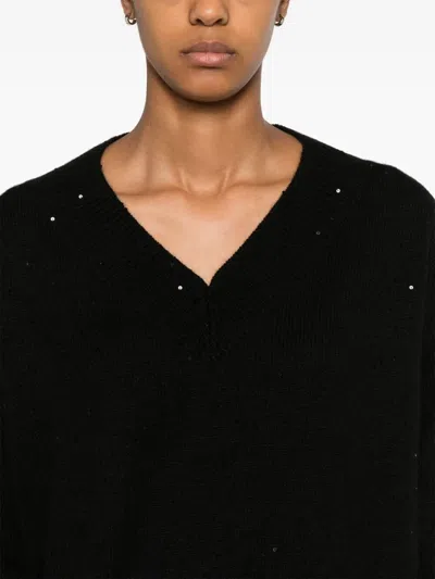 Brunello Cucinelli Sequin-embellished Sweater In Black