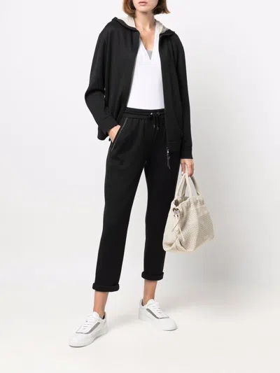Brunello Cucinelli Women Sweatshirt With Monili In Black