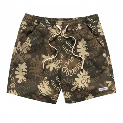 Banks Journal Men's Camino Elastic Boardshort In Dark Olive In Brown