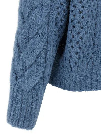 Brunello Cucinelli Alpaca-wool Irish Cable Knit V-neck Sweater