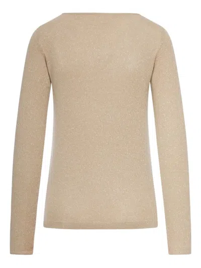 Brunello Cucinelli Long-sleeved Crewneck Jumper In Brown