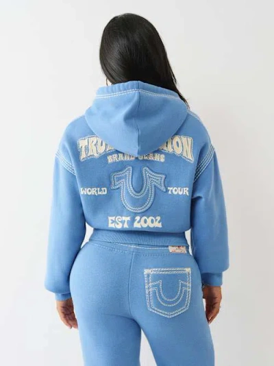 True Religion Super Qt Relaxed Zip Up Hoodie