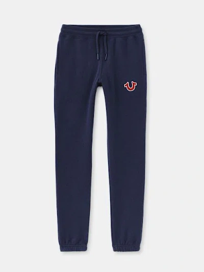 True Religion Girls Embroidered Horseshoe Jogger In Blue