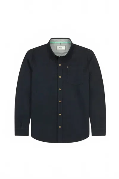 Jetty Men's Essex Oystex Long Sleeve Woven Shirt In Indigo