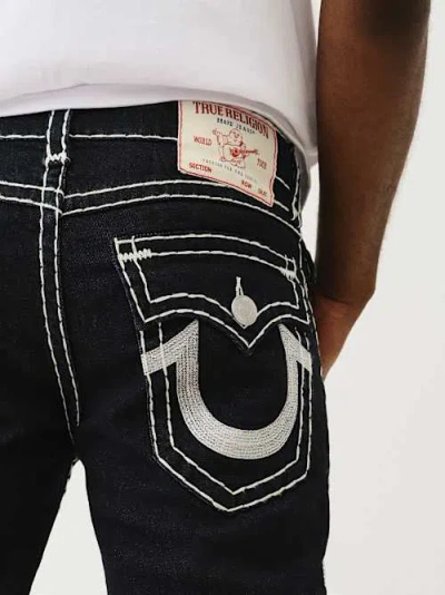 True Religion Men's Billy Super T Marled Lurex Bootcut Jean In Black