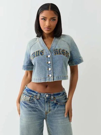 True Religion Women's Denim Jersey Shirt