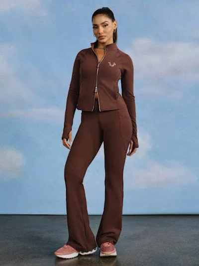 True Religion Women's Truly Snatched Bootcut Legging In Brown