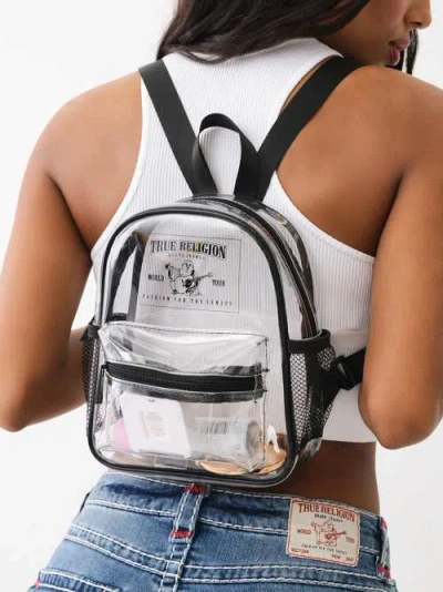 True Religion Logo Clear Backpack