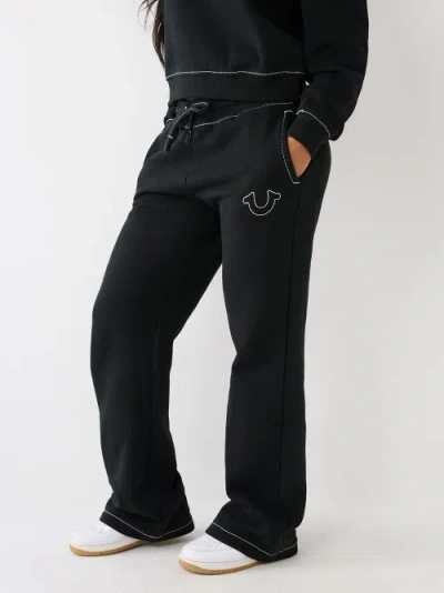 True Religion Women's Big T Straight Jogger In Black