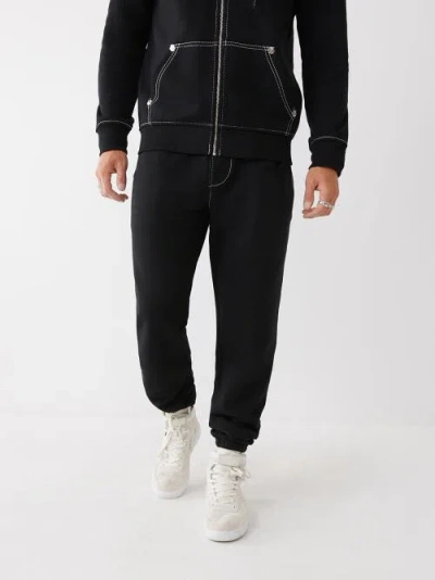 True Religion Big T Logo Jogger In Black
