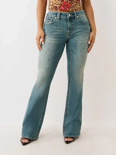 True Religion Women's Becca Mid Rise Bootcut Jean In Blue