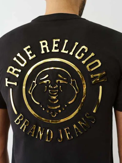 True Religion Men's Embossed Emblem Logo T-shirt