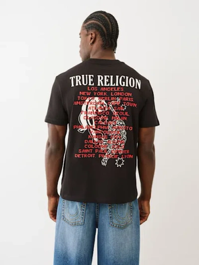 True Religion Men's Panther Crew T-shirt In Black