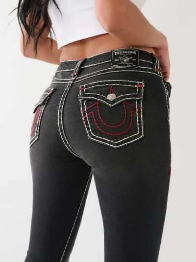 True Religion Women's Jennie Mid Rise Super T Skinny Jean