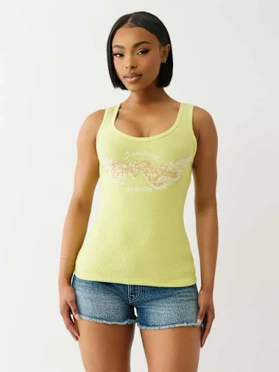 True Religion Women's Heritage Classic Tank Top In Green