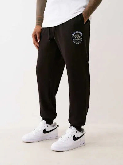 True Religion Metallic Buddha Jogger In Black