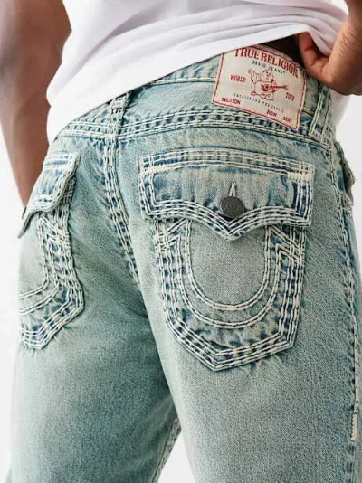 True Religion Men's Ricky Green Super Qt Straight Jean