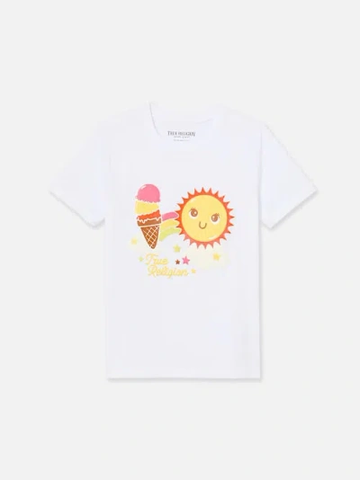 True Religion Girls Happy Sunshine T-shirt In White