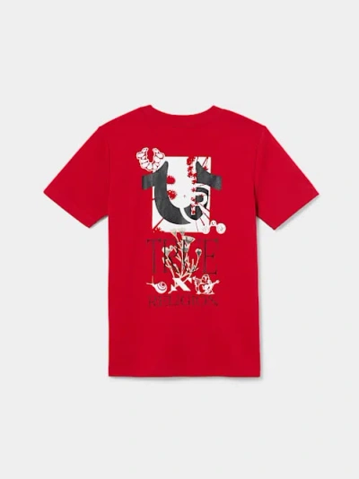 True Religion Boys Wilderness Logo T-shirt In Red