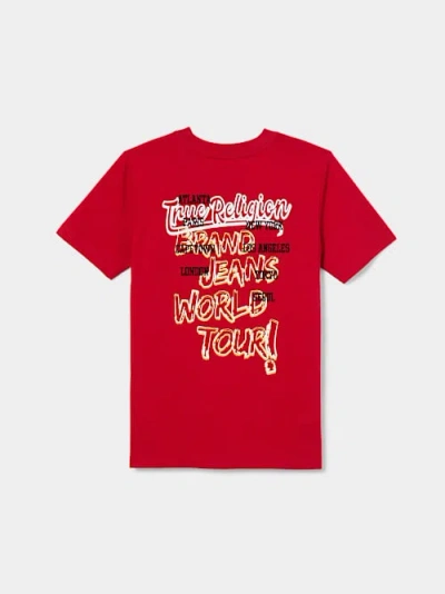 True Religion Boys World Tour T-shirt In Red