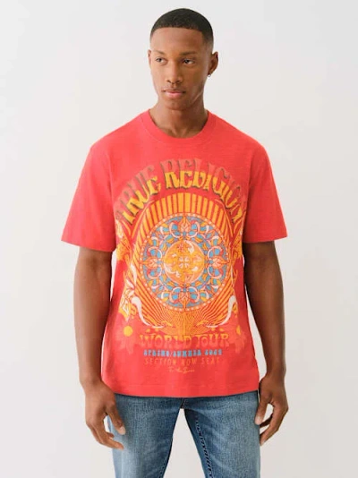 True Religion Men's Rock ‘n' Roll T-shirt In Red