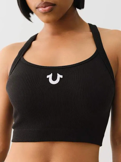 True Religion Women's Seamless Crop Tank Top In Black