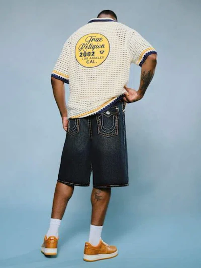 True Religion Mikey Super T Baggy Af Short In White