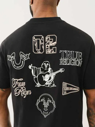 True Religion Men's High Density Multi Logo T-shirt